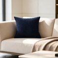 thumbnail image 5 of Pillow Covers 18x18,Throw Pillow Covers,Corduroy Throw Pillow Covers,Soft Breathable Solid Color Pillow Shams with Hidden Zipper Washable Decorative Pillowcase for Home Sofa Bedroom(Navy 18*18in), 5 of 6