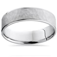 thumbnail image 1 of 6mm Mens Argentium Silver Hammered Wedding Band, 1 of 1