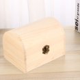 thumbnail image 2 of QUTETN 16 .2CM Solid Wood Handmade Box Craft Treasure Chest to Paint Boxes, 2 of 8