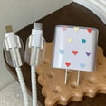 thumbnail image 4 of Pink Love Heart Soft TPU Dustproof Bite Cord Line Usb Cable Charging Head Winder Case Charger Protector For Apple iPhone 18/20W YA09, 4 of 6