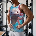 thumbnail image 5 of Picia Cute Underwater Axolotl Printed Men’s Performance Tank, Men's Workout Tank Top Moisture-Wicking Tank Top Muscle tee, Breathable Workout Shirt-XX-Large, 5 of 7