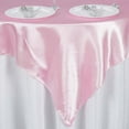 thumbnail image 3 of Efavormart 60" SATIN Square Tablecloth Overlay For Wedding Catering Party Table Decorations PINK Square Tablecloth Cover, 3 of 9