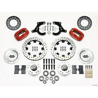 Wilwood Forged Dynalite Front Kit 11.75in Drilled Red 55-57 Chevy