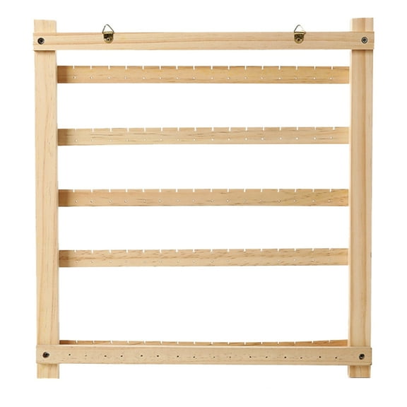 Wall Hanging Earring Holder Organizer, Wooden Earring Rack for Home Use, 5 Rows with 80 Holes, Includes Transparent Suction Cups for Easy Mounting, Ideal for Earrings, Necklaces, and Bracelets