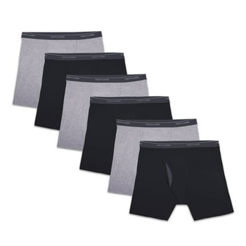 Fruit of the Loom Men's CoolZone Fly Boxer Briefs, 6 Pack, Sizes S