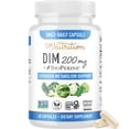 thumbnail image 1 of SMNutrition 200 mg, DIM y BioPerine vegano, suplemento dietético para hombres y mujeres, 60 cápsulas, 1 of 5