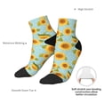 thumbnail image 6 of Fuzoiu White Polka Dot Sunflower A Print Adult Socks, Crew Moisture-wicking Socks, Unisex Cushion Crew Socks,Casual Sports Ankle Socks, 6 of 7