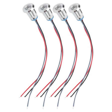 

Pre-wired Round Leds Dual Color Led Waterproof Round Leds Round Led Led Indicator 4 Sets PreWired Round LEDs Waterproof Metal 2Color Indicator Common Cathod 12mm 1224V