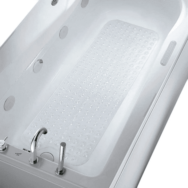 SUPTREE Non Slip Shower Mat for Bathtub with Drain Hole Bathroom Tub ...