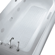 SUPTREE Non Slip Shower Mat for Bathtub with Drain Hole Bathroom Tub Mats Suction Cup 100x40cm, Clear