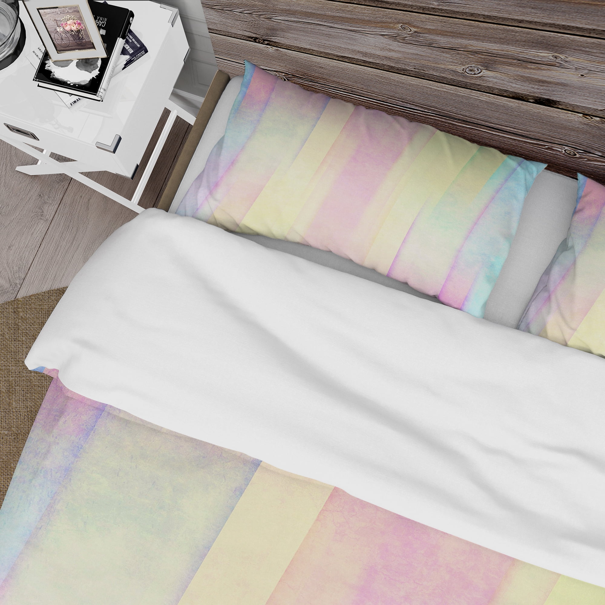 Designart 'Textured Abstract Grunge Background' Country Duvet Cover Set