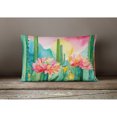 thumbnail image 2 of Carolines Treasures DAC1625PW1216 16 x 12 in. Unisex Arizona Saguaro Cactus Blossom in Watercolor Fabric Decorative Pillow, 2 of 4