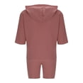 thumbnail image 4 of Conjunto de Traje para Hombre, Casual Manga Corta con Capucha, Pantalones Cortos de Bolsillo Conjunto de Color Sólido para Hombres, 4 of 7
