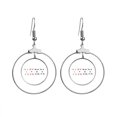 thumbnail image 1 of 5 heart spade club pattern earrings dangle hoop jewelry drop circle, 1 of 3