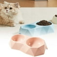 thumbnail image 1 of Comedero doble con forma para mascotas. Plato de plástico para gatos y perros. Perfecto para comida y agua., 1 of 3
