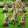 thumbnail image 5 of 6pcs Outdoor Easter Bunny Decorations, Cute Bunny Yard Signs With Stakes, Waterproof Weather-Resistant Spring Decor, Easy to Install for Home Garden Yard Patio Spring Celebrations, Color, 5 of 5
