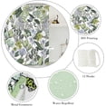 thumbnail image 3 of Green Floral Shower Curtain Boho Flower Leaves Funny Shower Curtains for Bathroom Waterproof Fabric Shower Curtain Set with Hooks Botanical Rustic Spring Bathroom Decor (72x72,Sage Green), 3 of 6