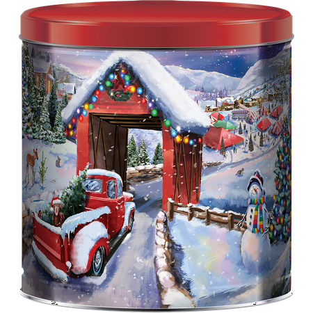 Great Value Christmas Popcorn Tin, Winterland, Assorted Popcorn, 21 oz.