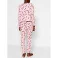 thumbnail image 6 of Michellecmm  Women Christmas Pajamas Set Candy Cane/Elk Print Shirt and Pants, 6 of 9