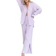 thumbnail image 4 of Yokua 2x Wide Leg Pants Outfits Sweatsuit High Waist Pleated Pants Sets Loungewear, 4 of 19