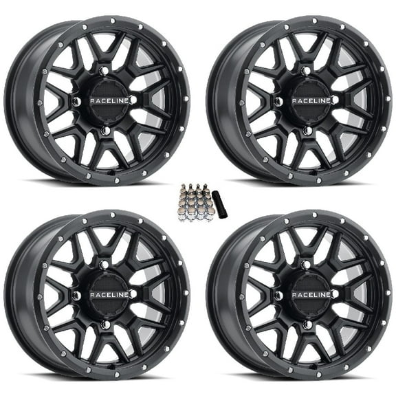Raceline Krank UTV Wheels/Rims Black 14" Polaris RZR 1000 XP / Ranger XP 900/1000