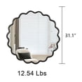 thumbnail image 5 of LiviNest Solid Wood Wavy Mirror 31x31 Inch: Black Modern Wall Decor for Living Room & Bedroom - Farmhouse Art Design with HD Reflection for Home & Bathroom Use, 5 of 6