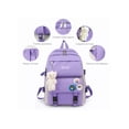 thumbnail image 3 of Set de Mochila Bolsas Petukita Box Escolar Estudiante Lapicera Tote Lona Lila, 3 of 5