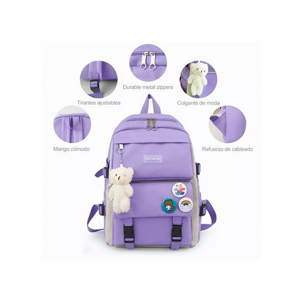 Set de Mochila Bolsas Petukita Box Escolar Estudiante Lapicera