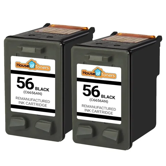 2PK for 56 Black Ink OfficeJet 4110 4215 5505 5510 5600 5605 5610 6105 6110