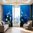 thumbnail image 4 of EGNMCR Trendy Printed Patterns With A Strong Decorative Look Light Blocking Curtains For Dorm Rooms Polyester Curtains, 4 of 6