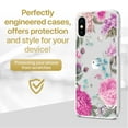 thumbnail image 2 of Case Yard iPhone-X Case Clear Soft & Flexible TPU Ultra Low Profile Slim Fit Thin Shockproof Transparent Bumper Protective Cover Drop Protective Cell Phone Cases (Peonies Garden), 2 of 8