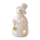 thumbnail image 1 of Muñeco de nieve iluminado, decoración navideña, adorno de escritorio, muñeco de nieve brillante coleccionable con campana, 1 of 9