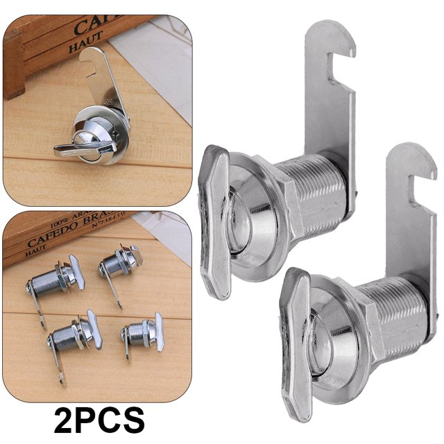 Cerradura de Armario Sin Llave Cgtredaw Accesorios Hardware Hierro Cromado Brillante 25mm 2 uds
