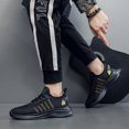 thumbnail image 6 of Men's Low-Top Lace-Up Mesh Walking Shoes Striped Vamp Detail Streamlined Textured Sole Casual Daily Sneakers, 6 of 6