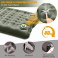 thumbnail image 4 of WARMTUYO Electric Self Inflating Sleeping Pad and Foot Pump, 78.74x26.77x4.72in Thickened Camping Mattress with Pillow, for Outdoor Hiking Traveling Cot Mats, Waterproof - Army Green, 4 of 8