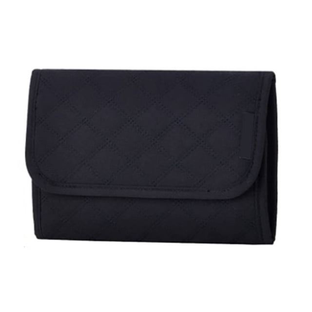 CSChome Jewelry Bag Travel Jewelry Organizer Roll: Transparent Foldable Compartment Storage (Portable Jewelry Organizer for Necklaces Earrings Rings, 1Pc)