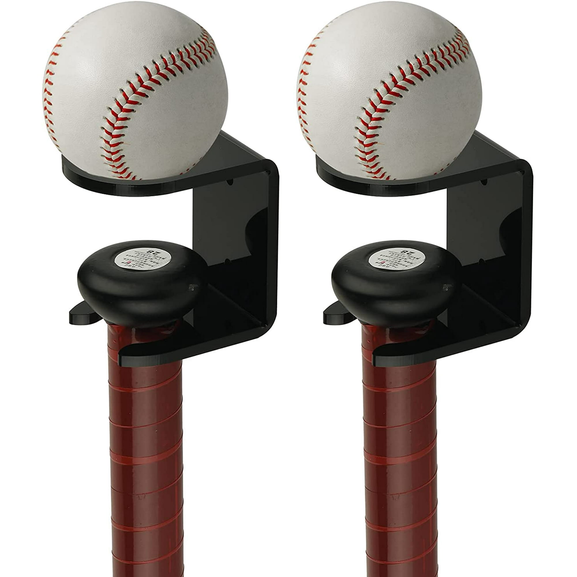 Support Affichage Vertical Baseball Support Mural Pour Batte De Baseball - Lot De 2, En Bois Avec Feutre, Pour Exposition Et Rangement Display Collection Batte Softball