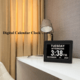 thumbnail image 5 of Clock with Day and Date for Elderly, 10" Large Display Digital Calendar Day Clock with 20 Custom Alarms and Medicine Reminders, Large Digital Calendar Clocks for Seniors, 5 of 12