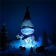 thumbnail image 4 of Colorful LED Lights Up Snowman, 14 Inch Lighted Christmas Table Decorations, LED Lighting Snowman Tabletop Figurine, Winter Xmas Decor for Home Indoor Kitchen Room Holiday Party, 4 of 8