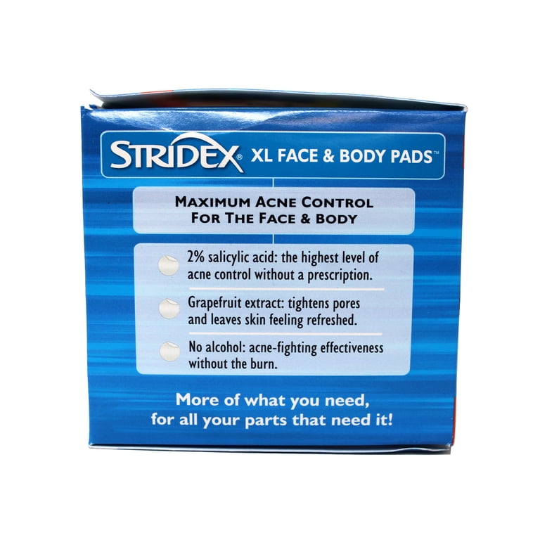 2 Pack - Stridex XL Acne Pads for Face and Body with Salicylic