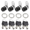 thumbnail image 1 of Unique Bargains 4 Sets 5/8' Zinc Alloy RV Storage Locks Cabinet Lock with Keys Fits on 3/8' Max Door Thickness, 1 of 6