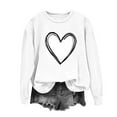 thumbnail image 4 of Cadancy Valentines Sweatshirts for Women Casual Fashion Heart Graphic Sweatshirt Crewneck Long Sleeve Pullover Tops Comfy Loose Holiday Clothes, 4 of 4