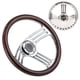thumbnail image 5 of Volante, Volante De Madera, aleación De Aluminio Cromado Para La Mayoría De Los Modelos De Automóviles Con Un Adaptador De Cubo De Carreras Estándar De 6 Pernos, 5 of 7