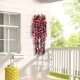 thumbnail image 2 of Artificial Hanging Flowers for Outdoors, Fake Hanging Plants for Outdoor, UV Resistant Faux Flowers, Silk Petunia Without Basket for Home Planter Porch Patio Decoration, Blue 38In, 2 of 9