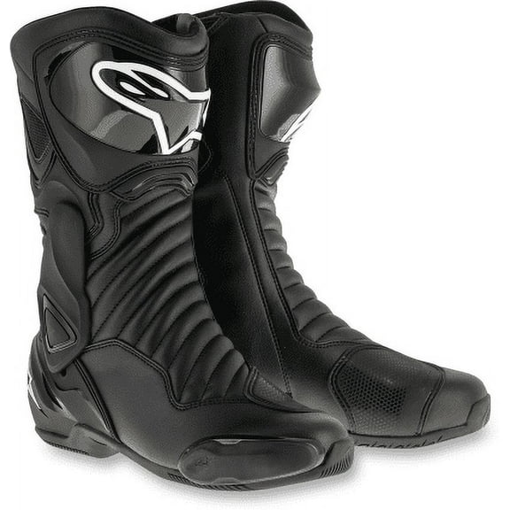 Alpinestars SMX-6 V2 Mens Leather Motorcycle Boots Black 50 EUR