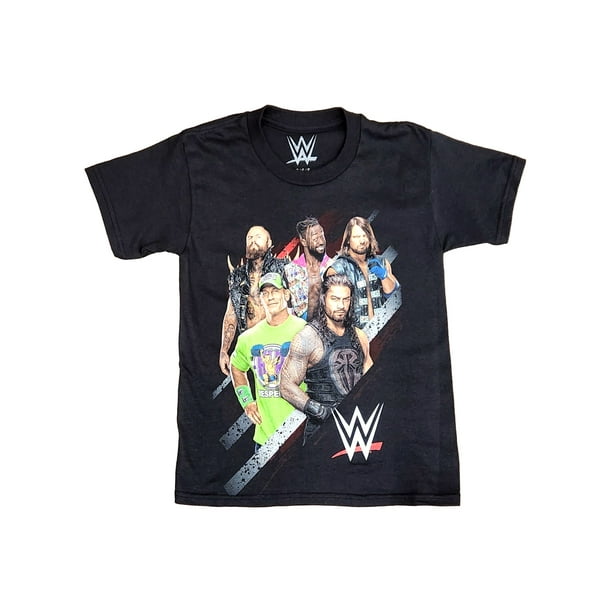 WWE Boys Black Wrestling Wrestlers Short Sleeve T-Shirt Tee Shirt XL 14 ...