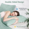 thumbnail image 4 of Aship Arc-Chill Cooling Pillow Cases, Q-Max >0.45 Jade-Infused Dual-Sided Summer Cooling Pillowcase, Smoother Skin & Frizz-Free Hair, Hidden Zipper, Machine Washable, Queen 20''x30'', 2 Pack Green, 4 of 9