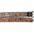 thumbnail image 4 of 39-40  Western Floral Tooled Leather Belt 26FK16N, 4 of 4