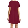 thumbnail image 4 of Baberdicy Fall Dresses Women's Dresses Short Sleeve Dating Beach Casual Loose Dress Fall Dress L2, 4 of 6