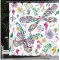 thumbnail image 4 of Ambesonne Butterfly Shower Curtain, Paisley Dragonfly, 69"Wx75"L, Multicolor, 4 of 5